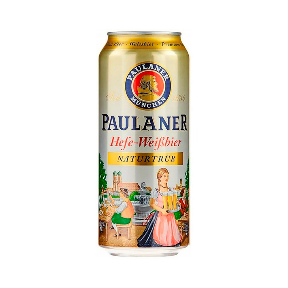 Пиво Paulaner Weissbier ж/б 0.5L