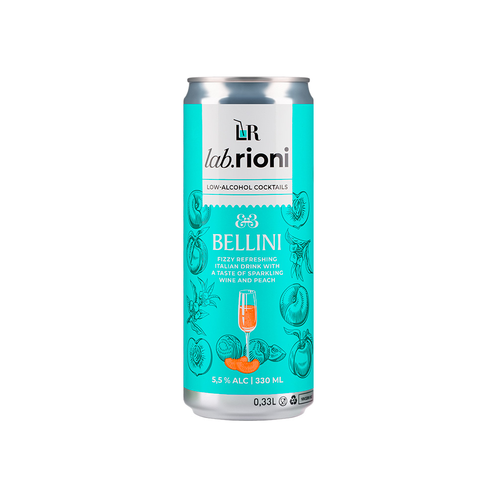 Коктейль &quot;Lab.Rioni Bellini Coktail&quot; 5.5% 0.33L