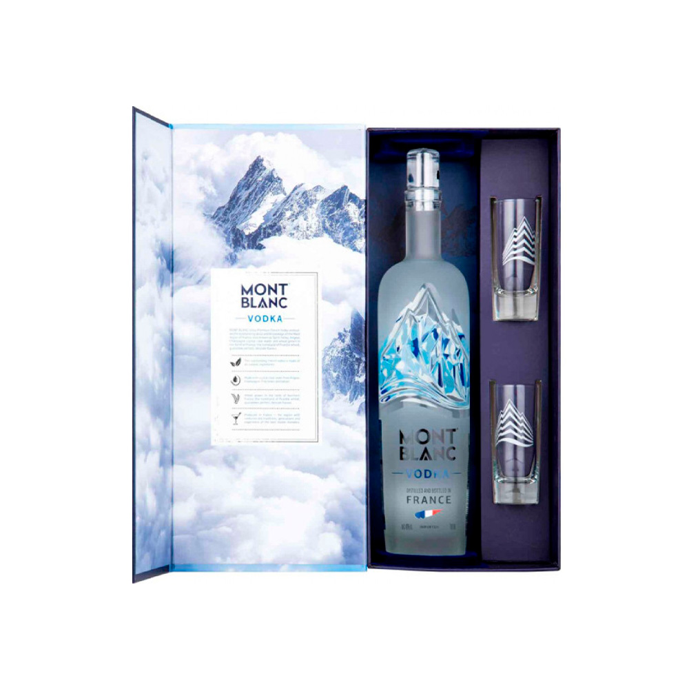 Водка Mont Blanc Gift Box Set + 2 shots